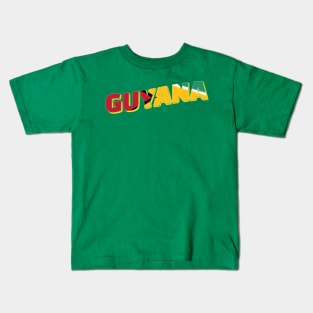 Guyana Vintage style retro souvenir Kids T-Shirt